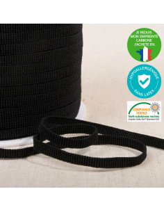 Elástico hipoalergénico sem látex - Preto 2