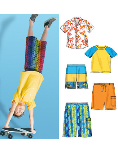 Molde de camisa, blusa, calções - McCall's 6548