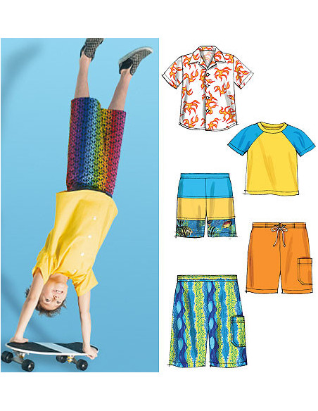 Molde de camisa, blusa, calções - McCall's 6548