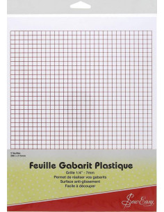 2 folhas de molde de plástico quadriculado