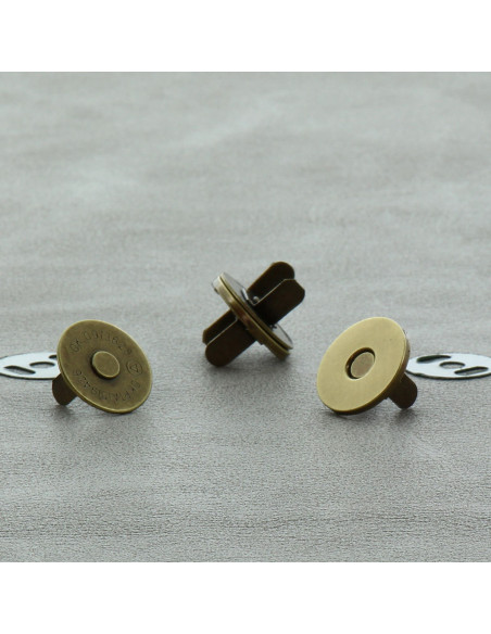 Pacote de 2 fechos magnéticos 18 mm - Bronze