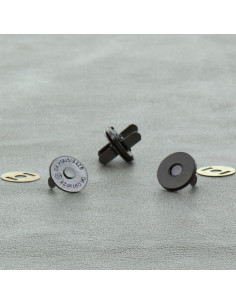 Pacote de 2 fechos magnéticos 14 mm - Prata escura