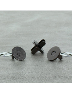 Pacote de 2 fechos magnéticos 18 mm - Prata escura