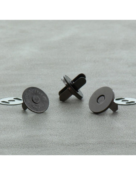 Pacote de 2 fechos magnéticos 18 mm - Prata escura
