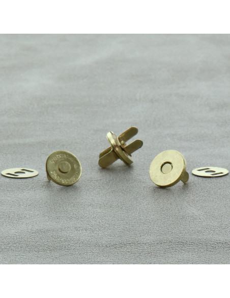 Pacote de 2 fechos magnéticos 14 mm - Ouro
