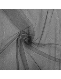 Tule macio de grande largura - Preto