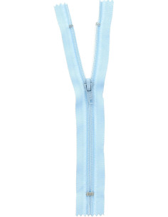 Fecho de correr de tricô não separável - Azul celeste