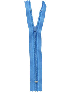 Fecho de correr de tricô não separável - Azul Flórida