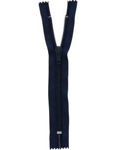 Fecho de correr de tricô não separável - Azul marinho