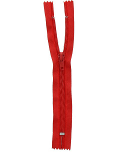 Fecho de correr de tricô não separável - Vermelho vermelhão