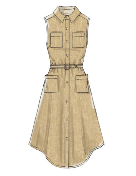Molde de vestidos e cinto - McCall's 7351