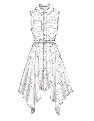Molde de vestidos e cinto - McCall's 7351