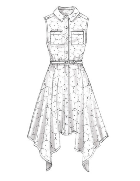 Molde de vestidos e cinto - McCall's 7351