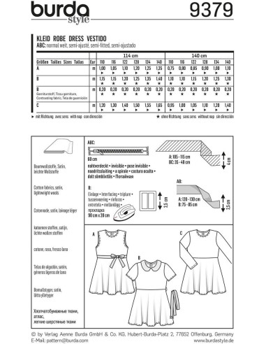 Molde de vestido - Burda 9379
