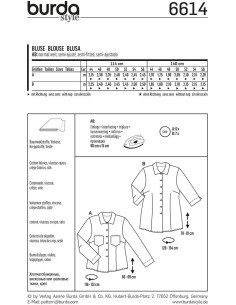 Molde de blusa - Burda 6614 2