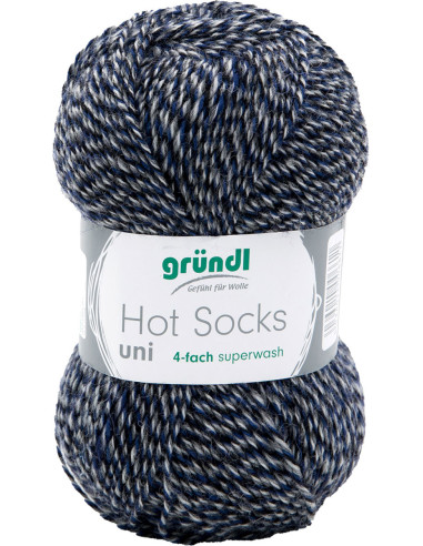 Lã para meias Hot Socks uni 50 Gründl