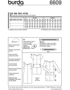 Molde de vestido - Burda 6609 2