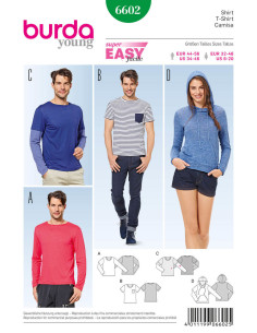 Molde de t-shirt - Burda 6602