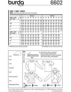 Molde de t-shirt - Burda 6602 2