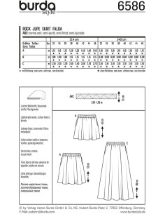 Molde de saia - Burda 6586 2