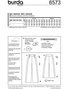 Molde de calça - Burda 6573 2