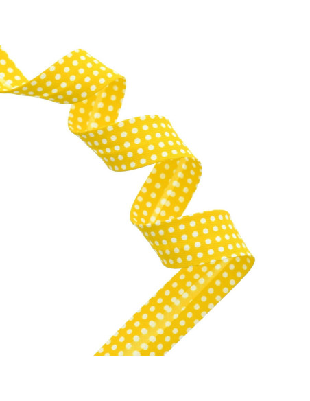 Viés de bolinhas - Amarelo