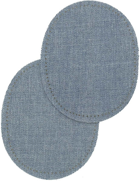 Par de cotovelos e joelhos termocolantes - Jeans azul claro