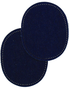 Par de cotovelos e joelhos termocolantes - Jeans azul-marinho
