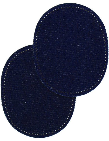 Par de cotovelos e joelhos termocolantes - Jeans azul-marinho