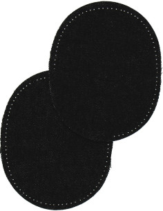Par de cotovelos e joelhos termocolantes - Jeans preto
