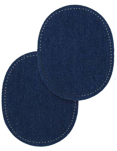 Par de cotovelos e joelhos termocolantes - Jeans azul denim