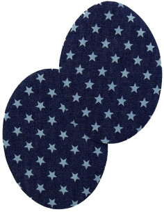 Par de cotovelos e joelhos termocolantes - Jeans estrelas