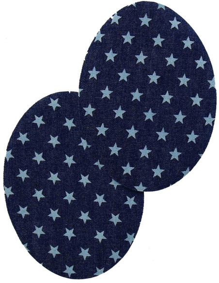 Par de cotovelos e joelhos termocolantes - Jeans estrelas