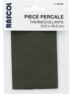 Percal termocolante para reparação - Verde oliva escuro