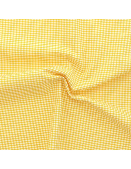 Tecido Vichy xadrez pequeno - Amarelo
