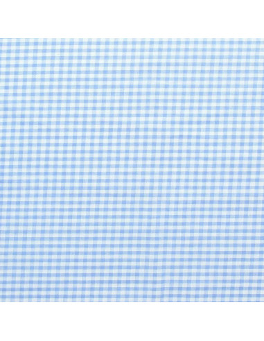 Tecido Vichy grandes quadrados - Azul claro