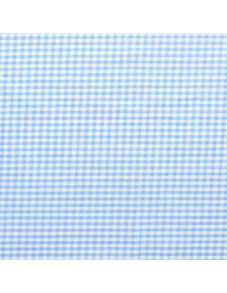 Tecido Vichy grandes quadrados - Azul claro