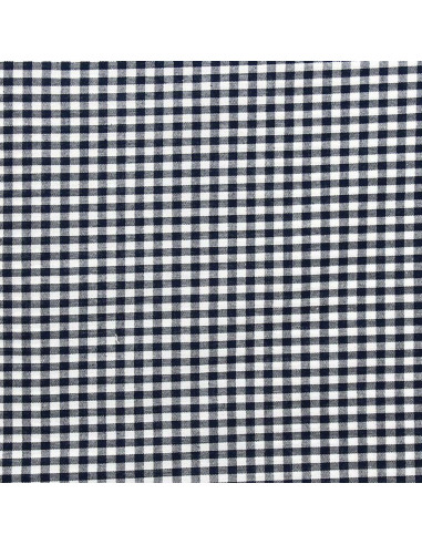 Tecido Vichy grandes quadrados - Azul marinho