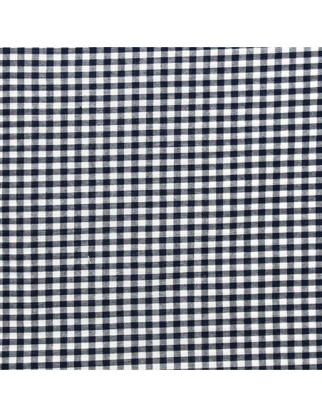 Tecido Vichy grandes quadrados - Azul marinho