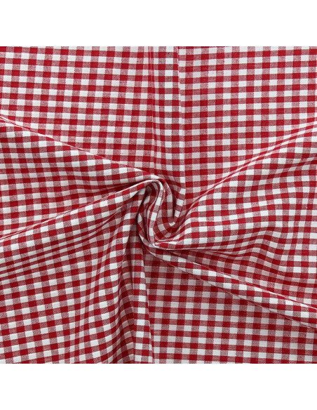Tecido Vichy grandes quadrados - Vermelho