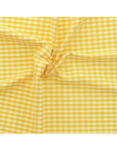 Tecido Vichy grandes quadrados - Amarelo