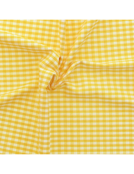 Tecido Vichy grandes quadrados - Amarelo