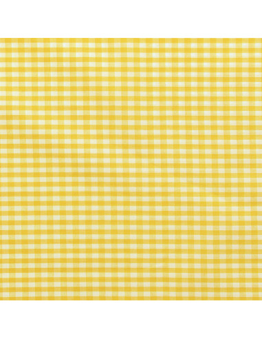Tecido Vichy grandes quadrados - Amarelo