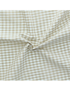 Tecido Vichy grandes quadrados - Bege