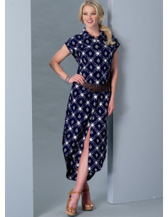 Molde de blusa, túnica, vestidos e cinto - McCall's 7387