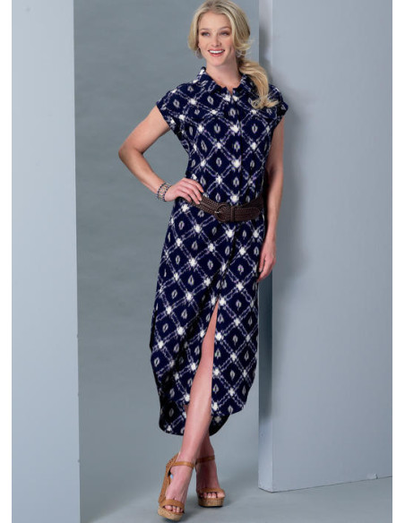 Molde de blusa, túnica, vestidos e cinto - McCall's 7387