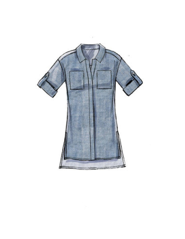 Padrão de blusa, túnica, vestidos e cinto - McCall's 7387