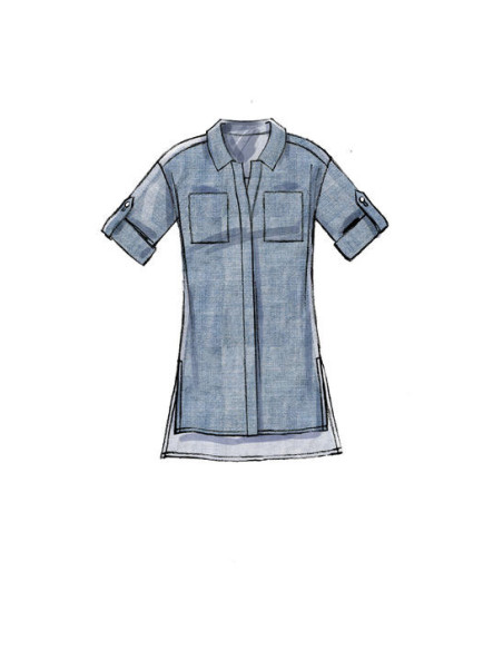 Padrão de blusa, túnica, vestidos e cinto - McCall's 7387