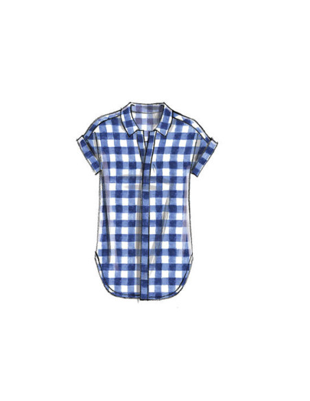 Padrão de blusa, túnica, vestidos e cinto - McCall's 7387
