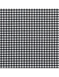 Tecido Vichy grandes quadrados - Preto 2
